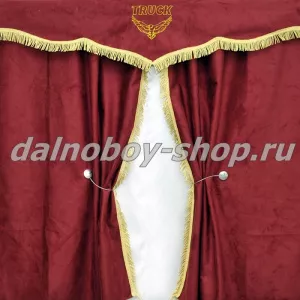 Шторы спальника алькантара 1.2*1.5 +ламбрекен красные