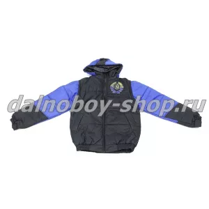 Куртка мужская утепленная с капюшон. (комбинир.) / СССР / 60-62 / сине-черная