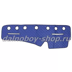 Коврик на панель эко/кожа (стёганые) SCANIA 2005г. (синий) Польша