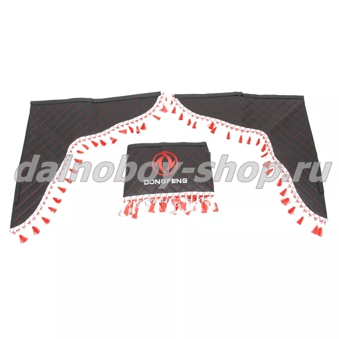 Ламбрекен лоб.+ шторка боковая кожзам 2.2м  DONGFENG черный