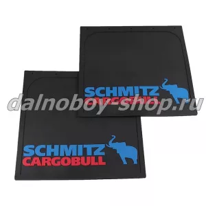 Брызговики задние прицепа 400*400 LUXE SCHMITZ CARGOBUL цветные буквы 