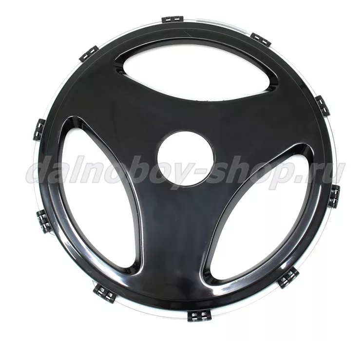 Колпак колеса 22.5 задний ПЛАСТИК " ЛУЧИ"  черный