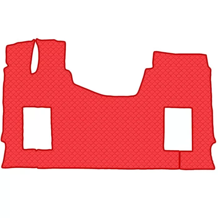 Коврик кож.зам. под ноги JAC K7 490 (автомат, 2 пневм. ровный пол) от 2023г /красный