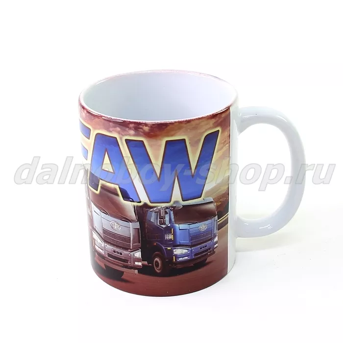 Кружка фарфор с логотипом и рисунком FAW