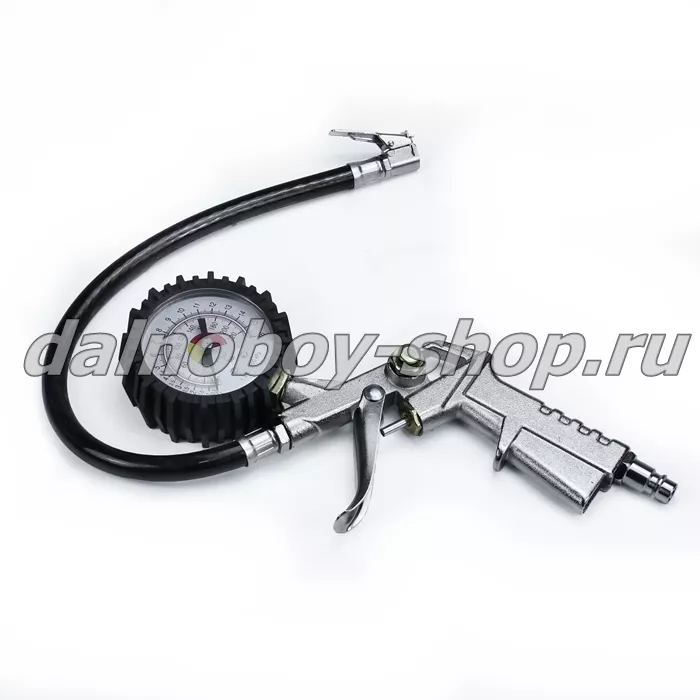 Манометр с пистолетом для подкачки шин / 0-16 бар / Евро / D-25 