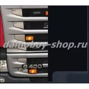 Накладки INOX  на решетку радиатора SCANIA кромка 2010-2014 - G400 12шт