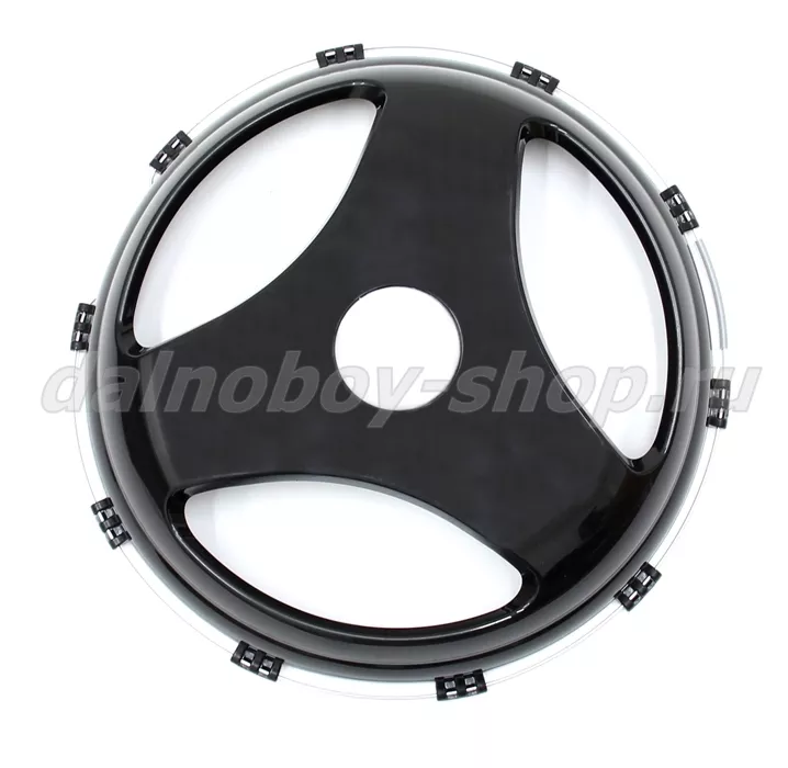 Колпак колеса 22.5 передний ПЛАСТИК " ЛУЧИ"  черный