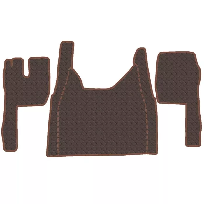 Коврик кож.зам. под ноги FORD F-MAX /коричневый