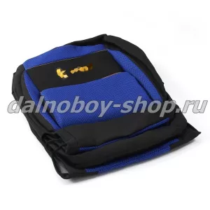 Чехол - сиденье анатомия  KMZ (1 выс.2 низк.)  гобелен+рогожка черно-синий