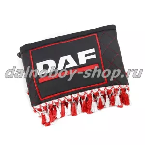 Ламбрекен лоб.+ шторка боковая кожзам 2.2м  DAF черный