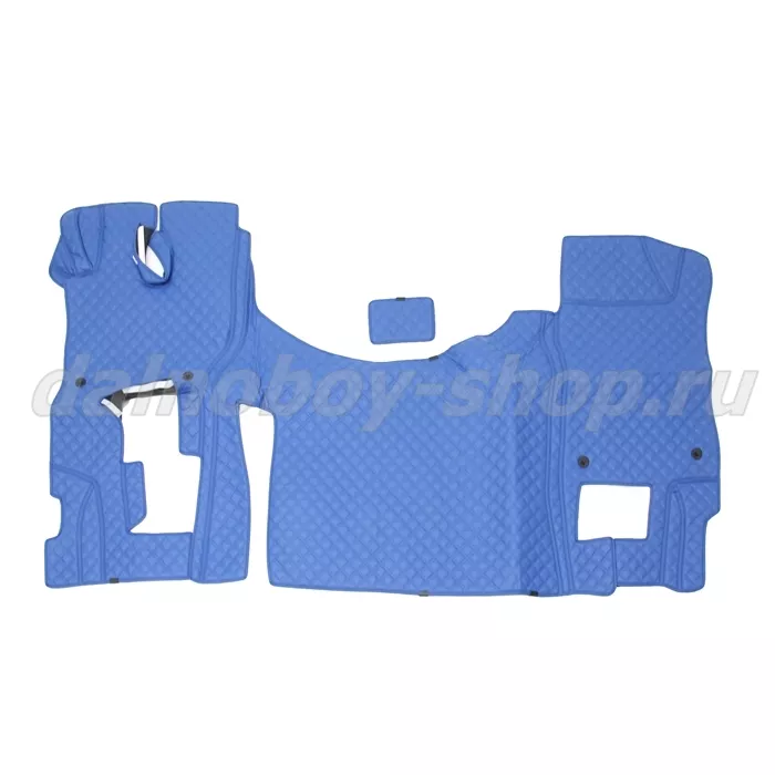 Коврик кож.зам. 3D под ноги FOTON AUMAN /синий+синяя нить