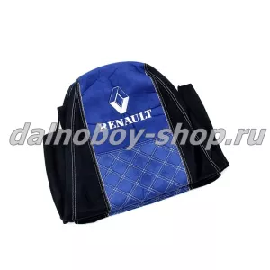 Чехол - сиденье аликанте RENAULT PREMIUM/MAGNUM 2002-2013г (2 выс.сид) черно-синий
