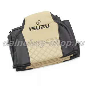 Чехол - сиденье / иск.кожа /PREMIUM / ISUZU черн+беж