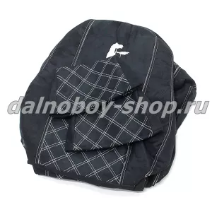 Чехол - сиденье аликанте KMZ EURO 4-5 / ГРАМЕР / (2 сид.2 ремня.) / черно+черные