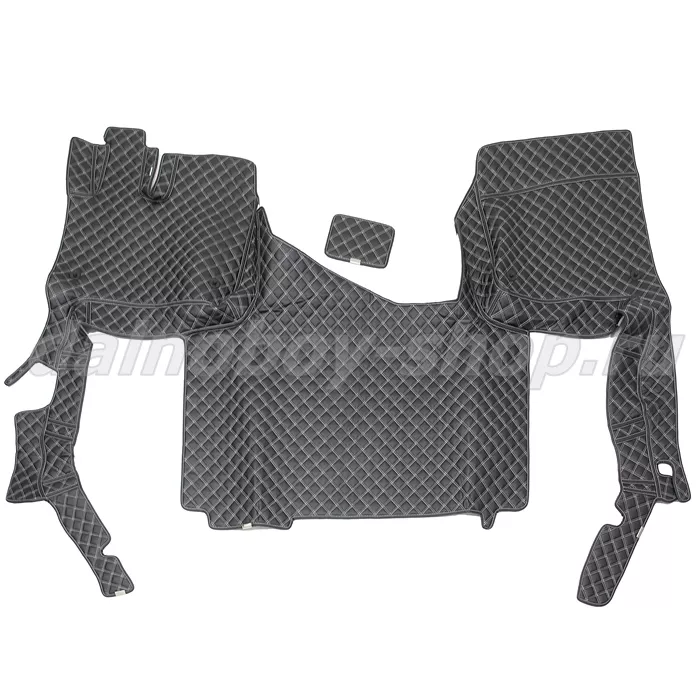 Коврик кож.зам. 3D под ноги Faw J7 2х нитка черная кожа/нить белая