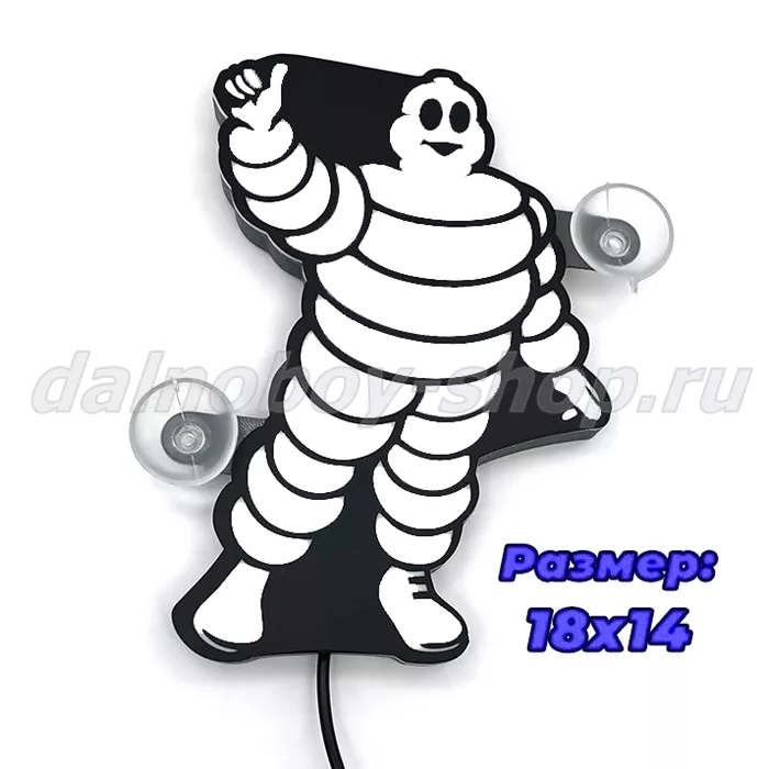 Табличка светящаяся  MICHELIN ЛОГОТИП  диодный  USB / 12-24v