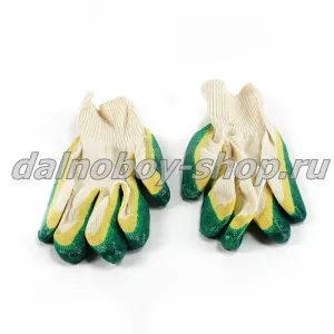 Перчатки "ЛАТЕКС" х/б с двойным обливом / (10 пар упак.)