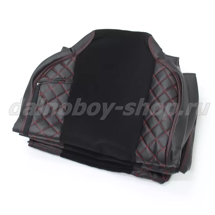 Чехол - сиденье иск.кожа+велюр PREMIUM KMZ EURO AXOR NEO 5490 2020 г-> обновленный /БЕЗ ЛОГОТИПА/чер