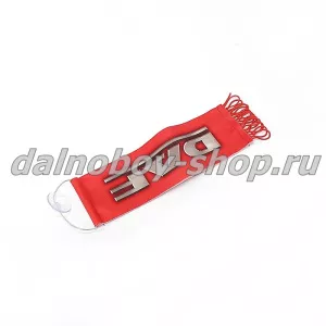 Вымпел прямоугольный на присоске 5.5*20см DAF с бахромой и рисунком красный
