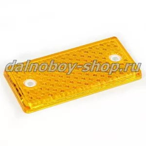 Катафот прямоугольн. 95*45мм с отв. желтый/п20/ (100)