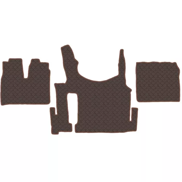 Коврик кож.зам. под ноги MAN TGX (механика + ящик) от 2021г. /коричневый