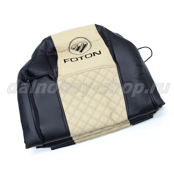 Чехол - сиденье / иск.кожа /PREMIUM / FOTON AUMAN (FA01) / Черн+Беж