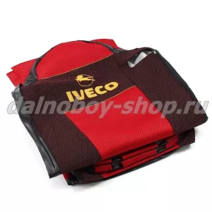 Чехол - сиденье иск.кожа+жаккард IVECO EUROCARGO 3х местный 2012г.красный