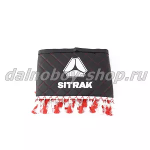 Ламбрекен лоб.+ шторка боковая кожзам 2.2м  SITRAK черный