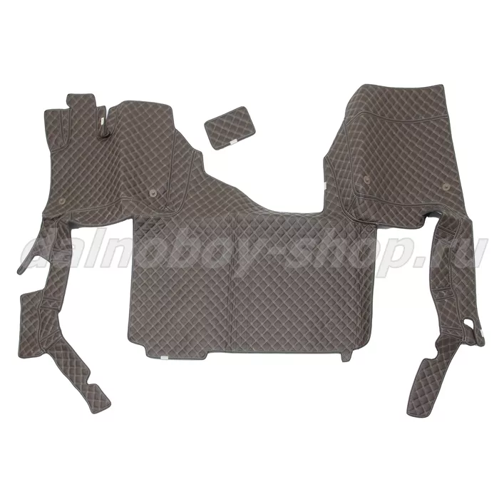 Коврик кож.зам. 3D под ноги Faw J7 2х нитка шоколад кожа/нить бежевая