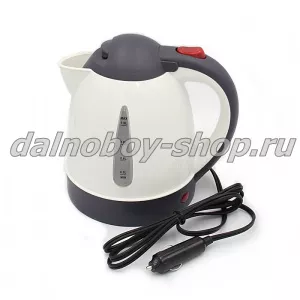 Автоэлектрочайник пластиковый 1литр (ДИСКОВЫЙ) 24 v 250W БЕЛЫЙ