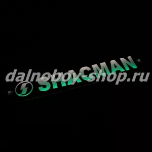 Табличка светящаяся черная 10/50 см. SCHACMAN бел/зел 24v узкая