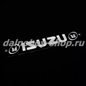 Табличка светящаяся черная 10/50 см. ISUZU бел/бел 24v узкая