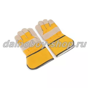 Перчатки утепленные ЗАМША ЖЕЛТЫЕ  (ФЛИС)