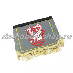 Ламбрекен лоб.+ шторка боковая кожзам 1,6м GZLL серый