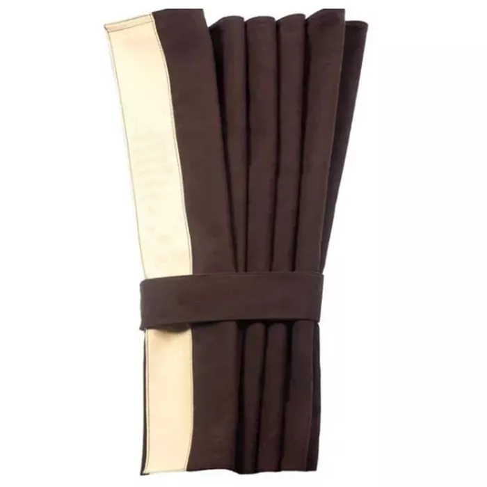 Шторы лобовые "Евро-Гармошка" 2.2*0.85 коричневый велюр+бежевая кожа