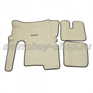 Коврик кож.зам. под ноги  SITRAK C7H (2022-) Широкая кабина /Без Ящ. / Хол. MAN / Бежевый