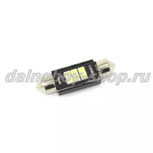 Лампочка салонная  12v 39mm SJ -3030-6SMD   белая (по 10 шт)