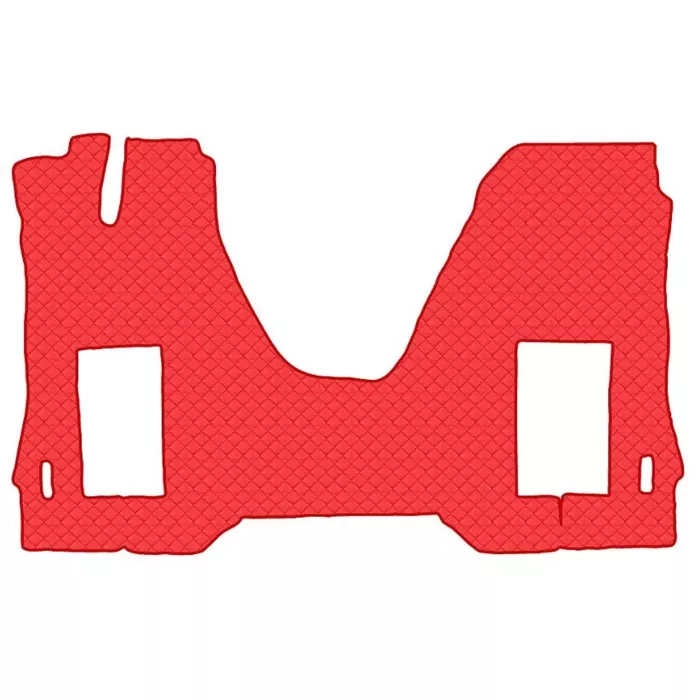 Коврик кож.зам. под ноги SHACMAN X6000 (автомат,2 пневм.,ровный пол,холодильник) от 2023г /красный
