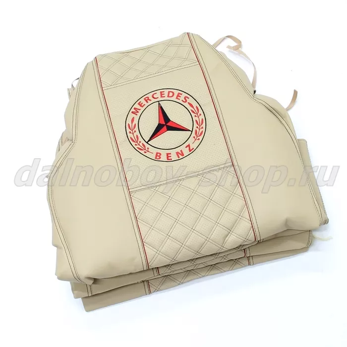 Чехол - сиденье / иск.кожа /PREMIUM / MERCEDES ATEGO 2 низ. сид. 1996-2003 / беж+беж
