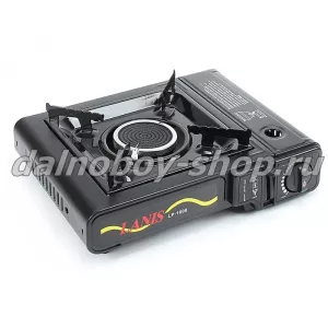 Плита газовая портативная в кейсе "ЛАНИС" КЕРАМИКА с переходником 