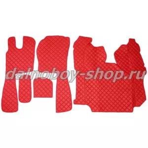 Коврик кож.зам. под ноги Польша SCANIA (2005-2008г.) (автомат) красный