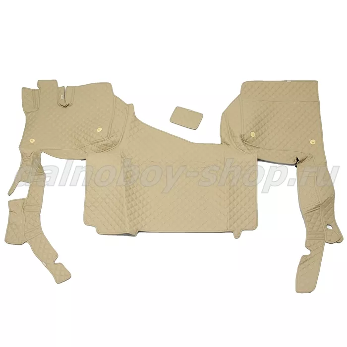 Коврик кож.зам. 3D под ноги Faw J7 2х нитка бежевая кожа/нить бежевая