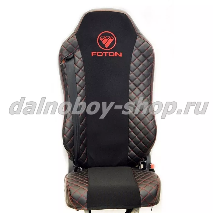 Чехол - сиденье иск.кожа+велюр PREMIUM FOTON AUMAN от 2023 г (FA02) черно-черный