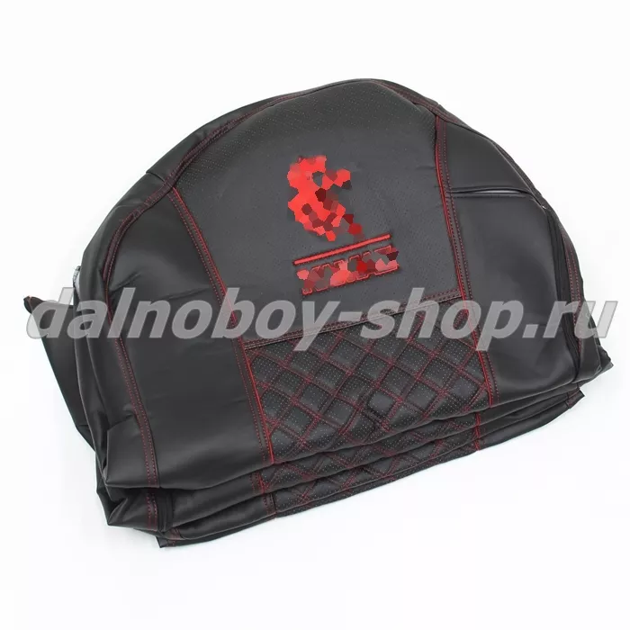 Чехол - сиденье / иск.кожа /PREMIUM / KMZ K5 (2023 г - ) / Черн+Красн нити