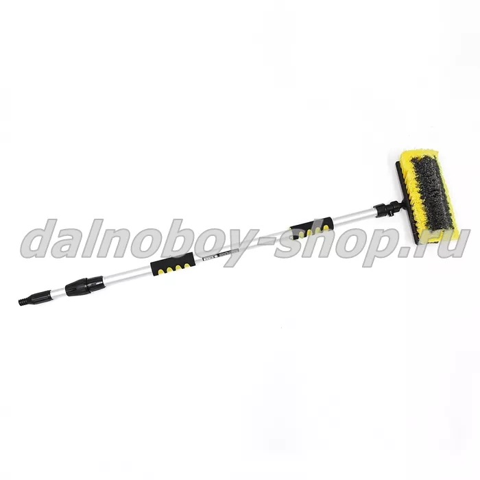 Щетка для мытья телескопическая СА-606 L=112-180 см 2-х секционная ( усиленная,с краном подачи воды)