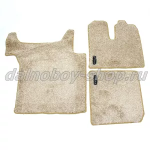 Коврик ворс под ноги Польша (из 3-х) SITRAK G7/C7H (с холодильником) (механика) ФОРТУНА бежевый