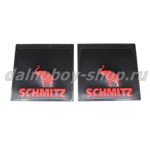 Брызговики задние прицепа 400*400  (рез.тиснен.)  SCHMITZ (надпись красная резина)