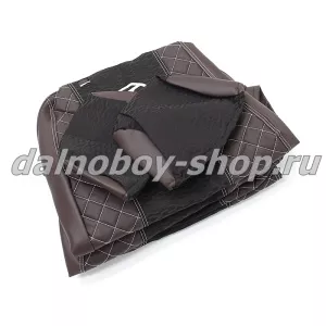 Чехол - сиденье иск.кожа+велюр PREMIUM SHACMAN от 2021г. ГРАМЕР с ремнями  (SH02) / коричневый