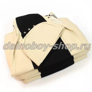 Чехол - сиденье Польша велюр - иск. кожа SCANIA 6 серия P/G/R от 2014г (1выс.1низ) черн-беж с микроф