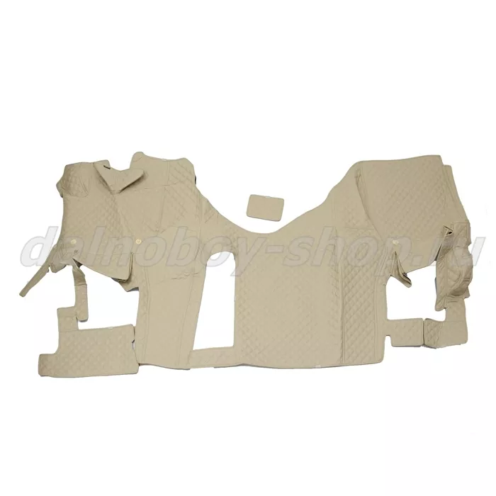 Коврик кож.зам. 3D под ноги Hongyan самосвал 2х нитка бежевая кожа/нить бежевая